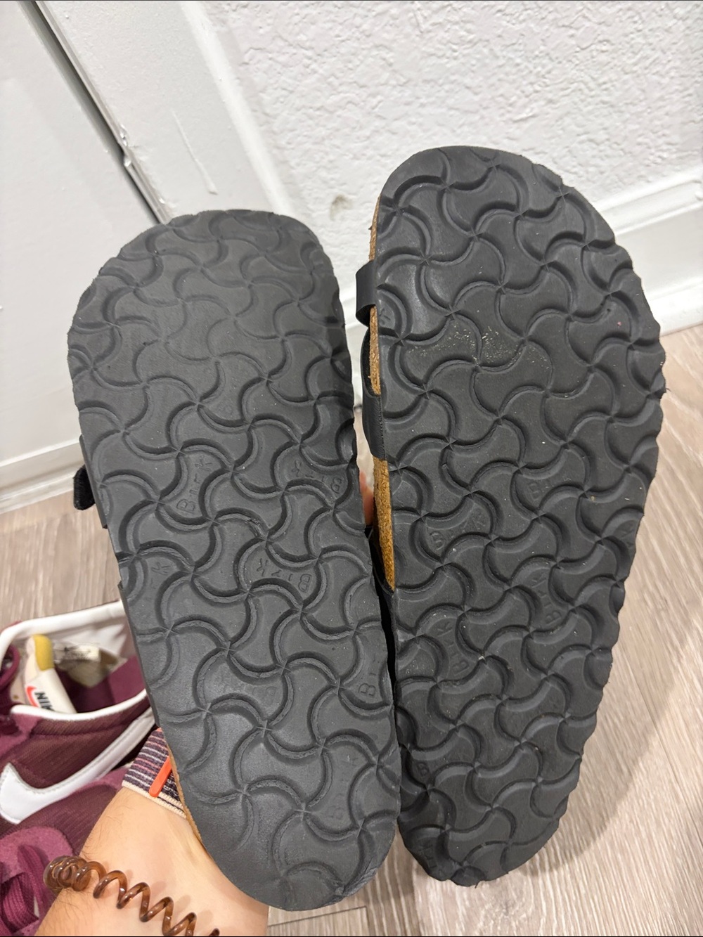 Birkenstock Black Leather Strapped Sandals size 38 - Picture 2 of 3